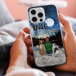 Personalized Speaking of Love under The Full Moon Phone Case Christmas Gift Birthday Gift for Dog Lovers