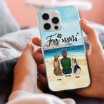 Gepersonaliseerd om met elkaar op het strand telefoonhoesje Gift voor hondenliefhebbers Stable