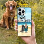 Personalized to Be with Each Other on The Beach Phone Case Christmas Gift Birthday Gift for Dog Lovers