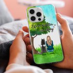 Gepersonaliseerd Life Is Better With Dogs Green Grass Telefoonhoesje Verjaardag Kerstcadeau voor hondenliefhebbers