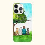 Personalized I Love You To The Moon And Back Green Grass Phone Case Birthday Gift for Dog Lovers