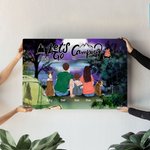 Personnalisé Feu de camp Camping Peinture sans cadre Décoration murale Cadeau pour la famille Amoureux du camping