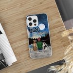 Personalized Speaking of Love under The Full Moon Phone Case Christmas Gift Birthday Gift for Dog Lovers