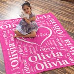 Couverture en Flanelle Personnalisée avec Nom et Texte Super Douce Cadeau de Fête des Mères pour Femme Grands-Parents