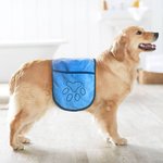 Gepersonaliseerde badhanddoek voor huisdieren met geborduurde naam en pootafdruk Microfiber superabsorberend geschenk voor huisdiereigenaar