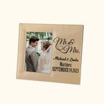 Cadre de Photo en Cuir Personnalisé avec Nom et Date Cadeau de Noël Anniversaire Mariage pour Couple