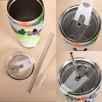 Gepersonaliseerde Camping Partners for Life 30oz gebogen Tumbler Kerstcadeau voor familie