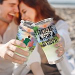 Personalized Home is Where We Park It 30oz Curved Tumbler Food Grade Stainless Steel Camping Gift for Family