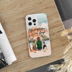 Funda de teléfono personalizada Life Is Better With Dogs con nombres Regalo de cumpleaños para los amantes de los perros
