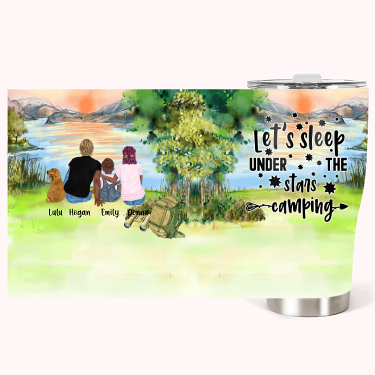Gobelet courbé personnalisé Let's Sleep Under The Stars Camping Tumbler 30oz Tumbler Anniversary Birthday Gift
