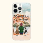 Funda de teléfono personalizada Life Is Better With Dogs con nombres Regalo de cumpleaños para los amantes de los perros