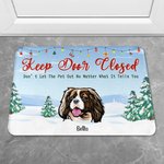 Alfombra de puerta personalizada Don't Let The Pets Out No Matter What They Tell You Christmas Gift Birthday Gift for Pet Lovers