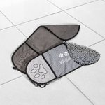 Gepersonaliseerde badhanddoek voor huisdieren met geborduurde naam en pootafdruk Microfiber superabsorberend geschenk voor huisdiereigenaar