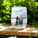 Gobelet à vin personnalisé I Love You To The Moon And Back en acier inoxydable de qualité alimentaire avec noms Cadeau d'anniversaire pour les amoureu