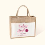 Gepersonaliseerd Lesgeven Is Een Werk Van Jute Draagtas met Naam en Tekst Kerstcadeau Thanksgiving Day Cadeau voor Leraar