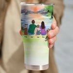 Gepersonaliseerde Camping Partners for Life 30oz gebogen Tumbler Kerstcadeau voor familie
