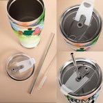 Personalized Home is Where We Park It 30oz Curved Tumbler Food Grade Stainless Steel Camping Gift for Family