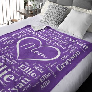 Personalizado 1-16 Nombres Grandkid Manta Super Suave Franela Grandkids Hacer la Vida Grand Grandparent Navidad Día de Acción de Gracias de regalo para los abuelos