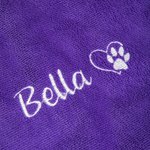 Gepersonaliseerde badhanddoek voor huisdieren met geborduurde naam en pootafdruk Microfiber superabsorberend geschenk voor huisdiereigenaar