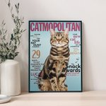 Personalised Pet Portrait Magazine Cover Indoor Decoration Birthday Christmas Thanksgiving Gift for Pet Lovers