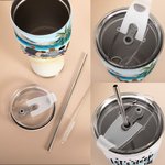 Personalized Let's Sleep Under The Stars Camping 30oz Curved Tumbler  for Family Camping Lover