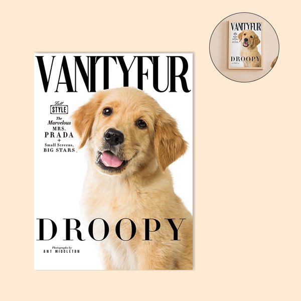 Pet Portrait Magazine Cover Indoor Decoration