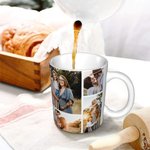 Personalized Photos Collage Ceramic Coffee Mug Birthday Anniversary Gift for Family Friend