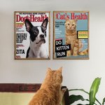 Personalised Pet Portrait Magazine Cover Indoor Decoration Birthday Christmas Thanksgiving Gift for Pet Lovers