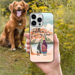 Henkilökohtainen Sinä ikuisesti sydämessäni Punainen Vaahteranlehti Puhelin tapauksessa syntymäpäivälahja koiran ystäville