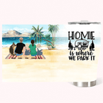 Henkilökohtainen Home Is Where We Park It 30oz Curved Tumbler Lahja perheelle Camping Lover