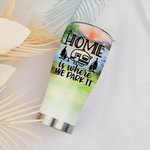 Personalized Home is Where We Park It 30oz Curved Tumbler Food Grade Stainless Steel Camping Gift for Family