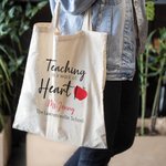 Borsa Tote in tela personalizzata con nome e testo Regalo di Natale Regalo per il Giorno del Ringraziamento per l'Insegnante
