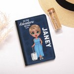 Personalised So The Adventure Begins Compact and Portable Passport Cover with Name Travel Trip Accessory Birthday Christmas Gift for Friends Family
