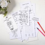 Personalized Children's Wedding Activity Pack Coloring Books with 4 pcs Watercolor Pens Wedding Entertainment Games Favors for Kids