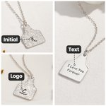 Personalised Cow Cattle Tag Necklace Initial Logo Pendant Necklace Cowgirl Cowboy Jewellery Birthday Gift for Cow Lover