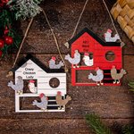 Personalised Chicken Coop Farmhouse Christmas Ornament