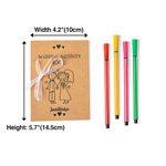 Personalized Children's Wedding Activity Pack Coloring Books with 4 pcs Watercolor Pens Wedding Entertainment Games Favors for Kids