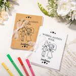 Personalized Children's Wedding Activity Pack Coloring Books with 4 pcs Watercolor Pens Wedding Entertainment Games Favors for Kids