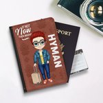 Personalisierte Wenn nicht jetzt, dann wenn stilvolle und kompakte Passport Cover mit Namen Reise Reisezubehör Geburtstag Weihnachten Geschenk für Fre