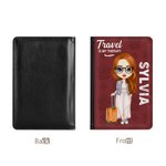 Personalisierte Reise ist meine Therapie Reisepass Fall mit Namen Reise Reisezubehör Geburtstag Geschenk für Freunde Familie