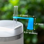 Personlig fargerik Tumbler kaffekopp Straw Toppers for Stanley Tumbler matkvalitet gjenbrukbart halmtilbehør med innledende bursdagsgave til ham henne