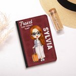 Personalisierte Reise ist meine Therapie Reisepass Fall mit Namen Reise Reisezubehör Geburtstag Geschenk für Freunde Familie