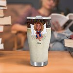 Personalizzato Just A Girl Who Loves Books 30oz Curved Tumbler Regalo di Natale di lettura per le donne amanti del libro