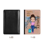 Personalized Together Since 2017 Portable Passport Cover with Name Travel Trip Accessory Birthday Christmas Gift for Friends Family