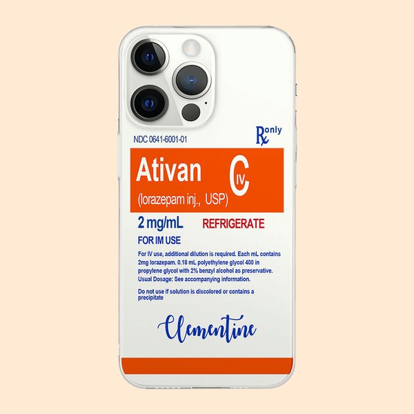 Personligt roligt genomskinligt mobilskal med namn Sjuksköterskeveckan Födelsedagspresent för sjuksköterska Läkare Medicinsk personal