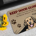 Gepersonaliseerde Please Keep Door Closed Deurmat Kerstcadeau Verjaardagscadeau voor dierenliefhebbers