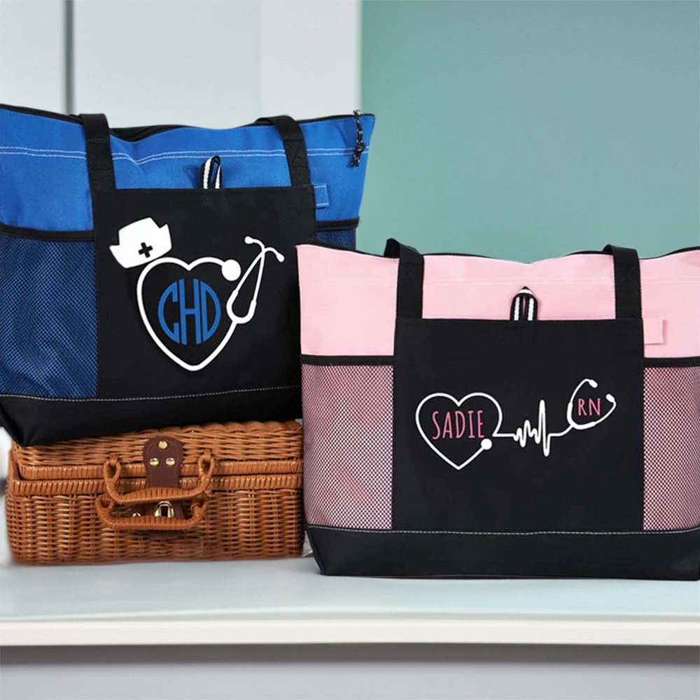 Grand Sac Fourre-tout Femme Imperméable Avec 12 Poches - Sac De Travail Pour Enseignante Infirmière Ordinateur Portable - 9