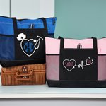 Personalized Nurse Tote Bag with Zipper Nurse Week Appreciation Graduation Gift for Medical Staff