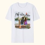 Personalized Life Is Better Around The Campfire Adult T-shirt and Kid T-shirt Christmas Anniversary Gift for Family Couple