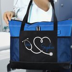 Personalized Nurse Tote Bag with Zipper Nurse Week Appreciation Graduation Gift for Medical Staff